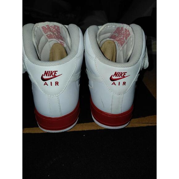 Nike air Force 1 Mid White versity red main image 9